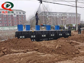 醫(yī)院污水處理設備安裝現(xiàn)場